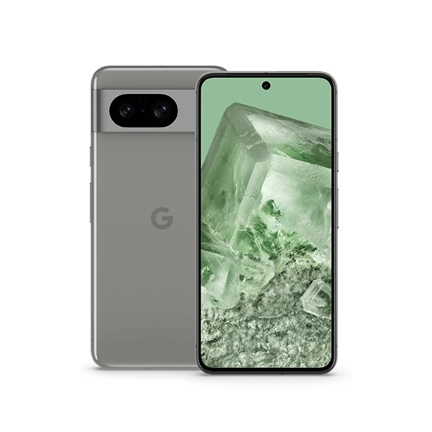 Image of the front and back of Google Pixel 8