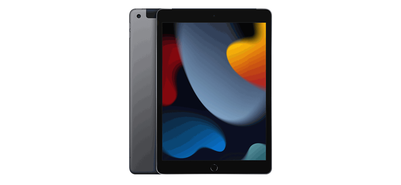 Image of the front and back of the Apple iPad 10.2 9th gen