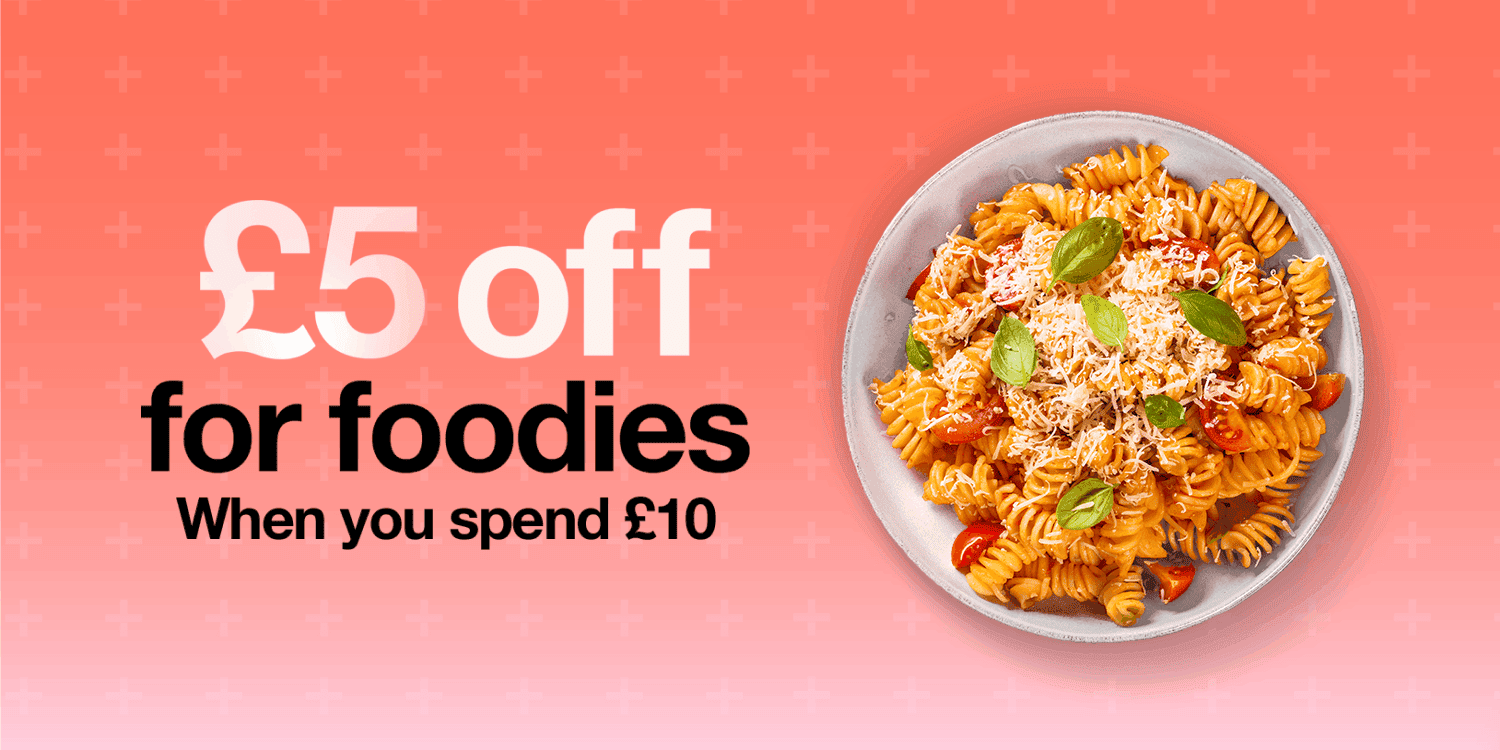 £5 off for foodies, when you spend £10