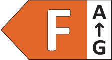 Energy label with rating F