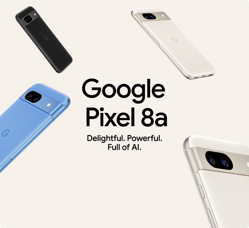 Google Pixel 8a in various colours