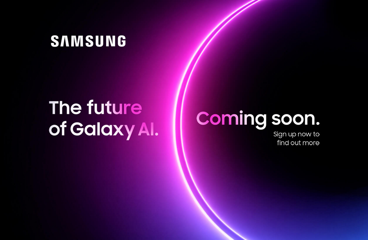Samsung. The future of Galaxy AI. Coming soon. Sign up now to find out more.
