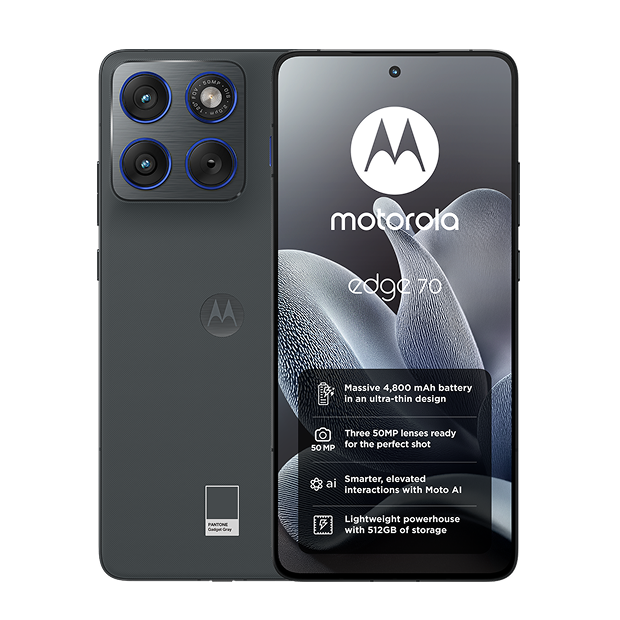 Motorola Edge 70 front and rear