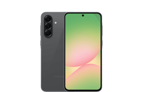 Image of a Samsung Galaxy A56 front and rear