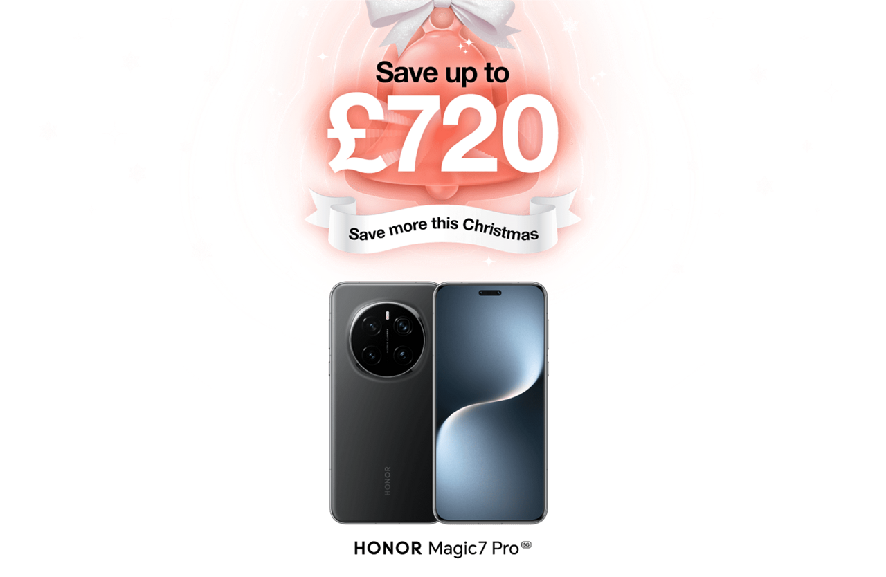 Save up to £720. Save more this Christmas. HONOR Magic7 Pro.