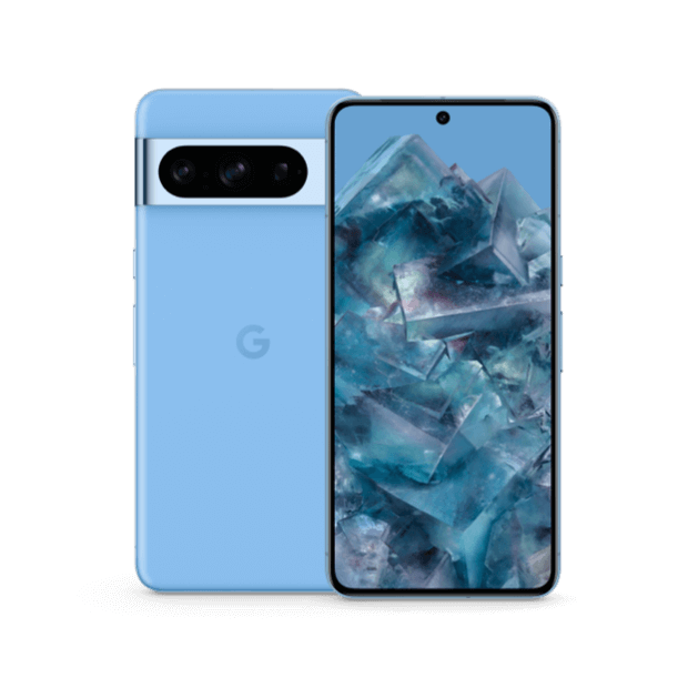 Image of the front and back of the Google Pixel 8 Pro