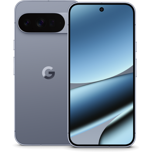 Google Pixel 9 Pro XL front and rear in Hazel.