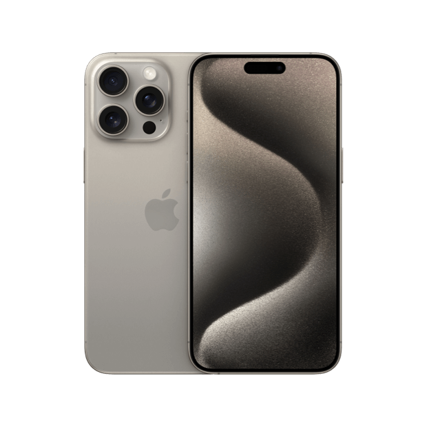 Image of the front and back of the iPhone 15 Pro Max