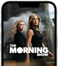 iPhone&nbsp;17e front screen showing the Apple&nbsp;TV+ series The Morning Show