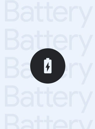 Battery icon with a lightning bolt, indicating power or charging status