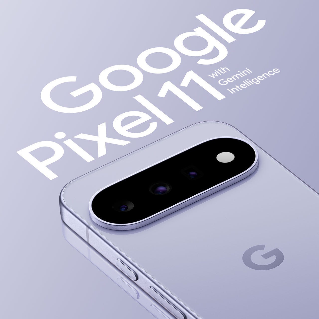 Close-up shot of the Google Pixel 11 in Frost.