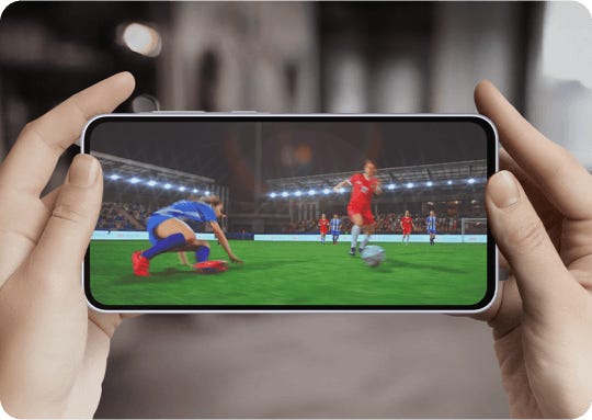 Watching football on the phone