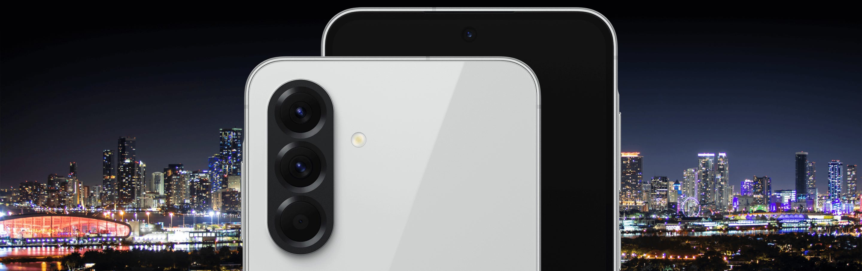 Camera lenses with city lights in the background