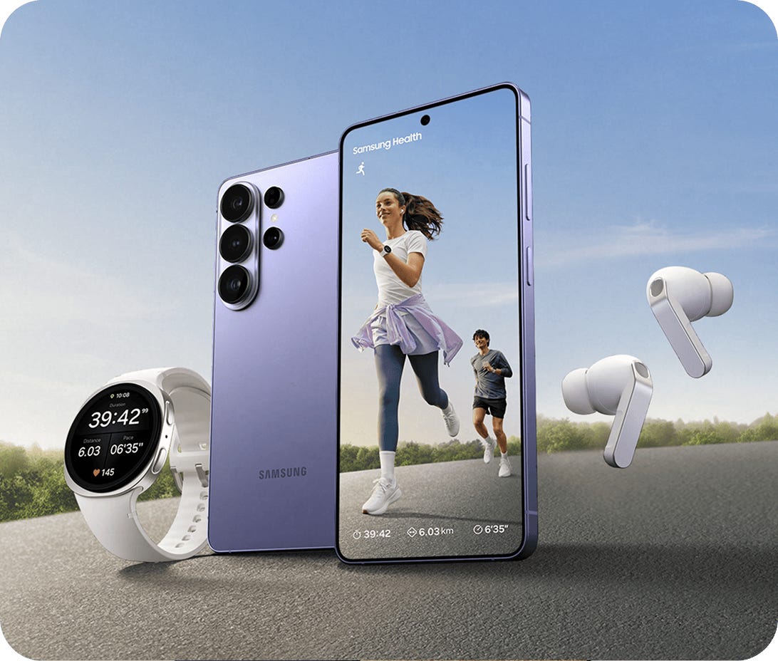 A view of the Samsung devices