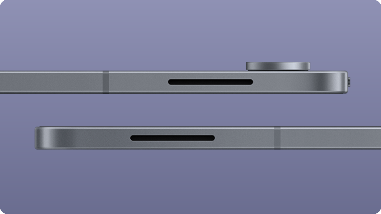 Close up side image of the Galaxy Tab S12 Ultra thinness