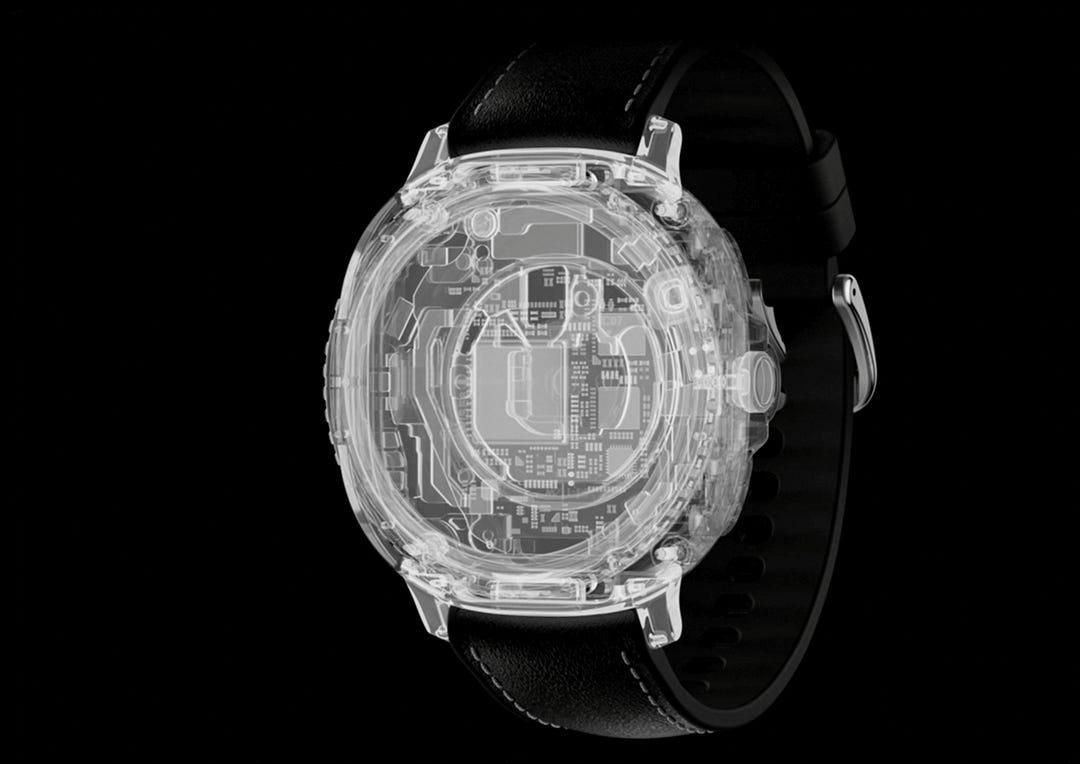 An in-depth image of the Galaxy watch8 showing off the hight level design