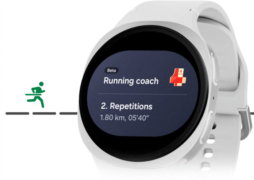 an image of Watch 8 with running display as main focus point