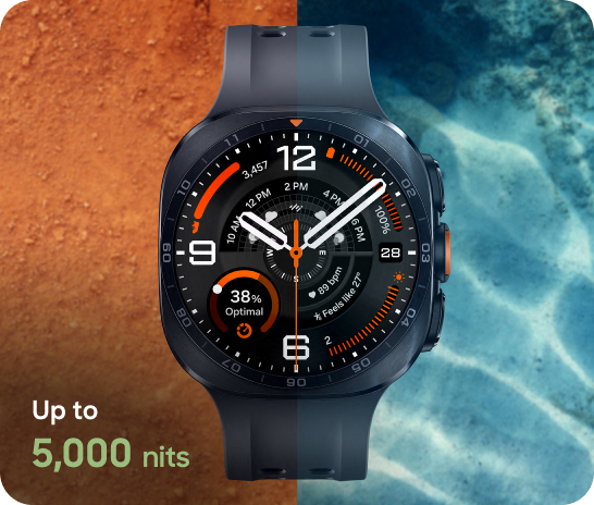 Illustration of the Galaxy Watch Ultra2's display