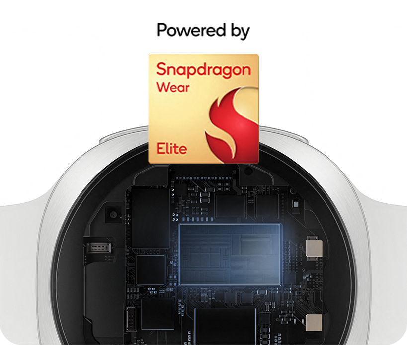 An image showing a visual of the inside of the Watch9 highlighting it is powered by Snapdragon