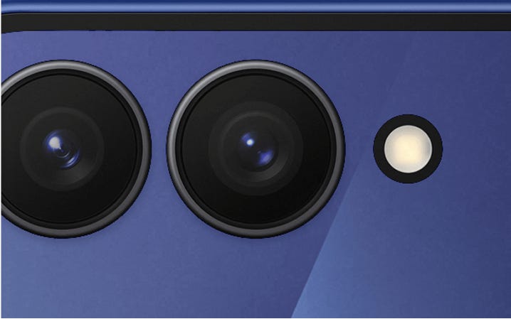 Close-up of the rear cameras