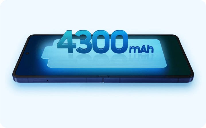 Illustration of large battery inside Z Flip7