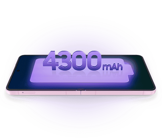 An illustration of the Galaxy Z Flip8's battery capacity