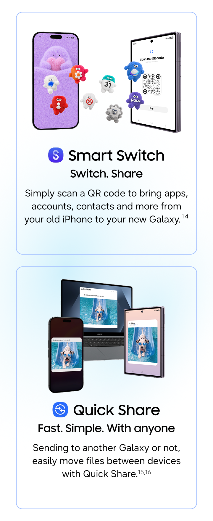 A graphic showing how well the Galaxy Z Fold8 pairs with the new Galaxy Watch9.