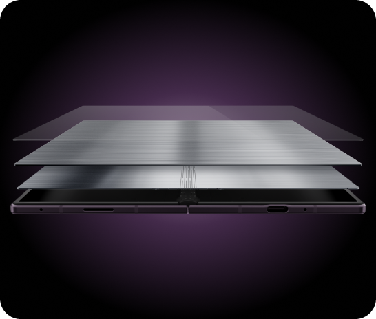 An illustration of the layers beneath the display