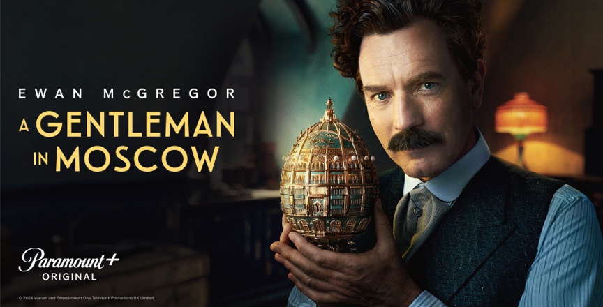 Ewan McGregor. A Gentleman in Moscow. Paramount+ Original artwork